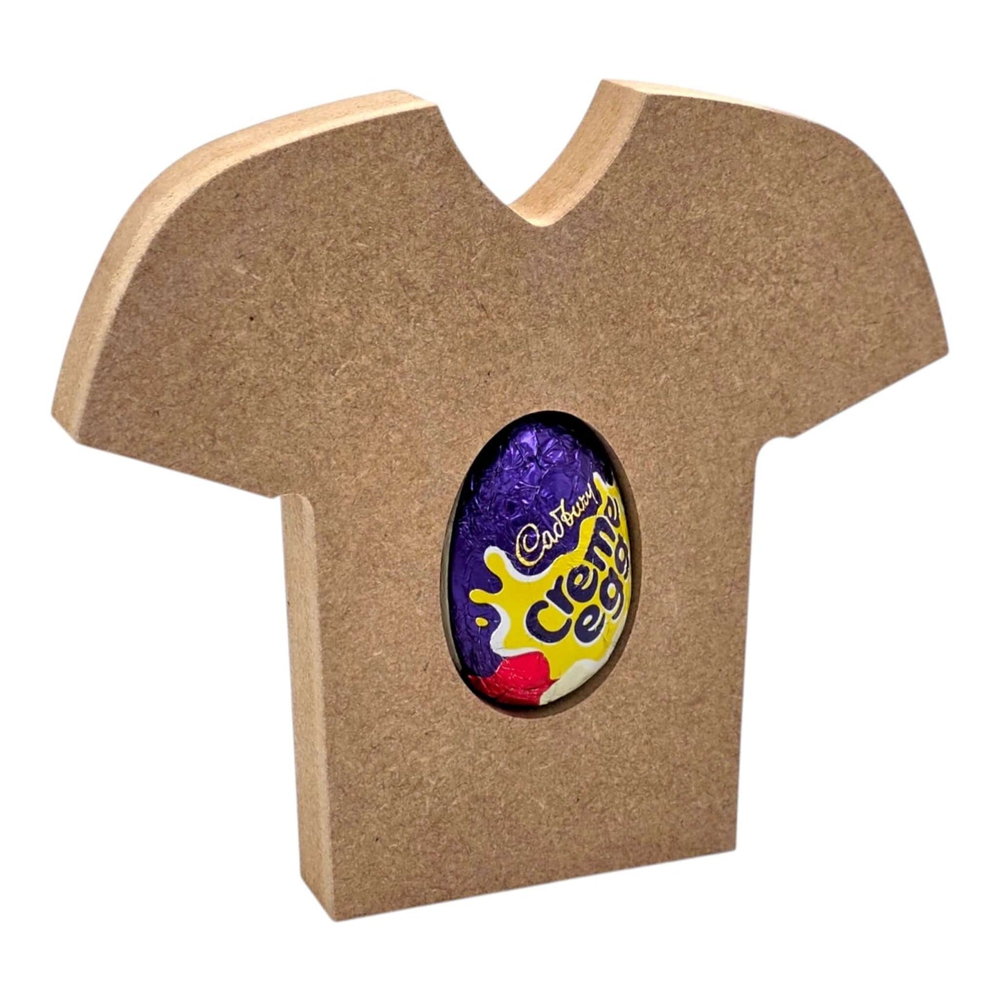Football Shirt Egg Holder displaying a Cadbury Crème Egg in a sporty jersey silhouette design.