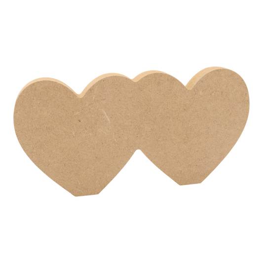 MDF Freestanding Double Heart Shape (Style 2)