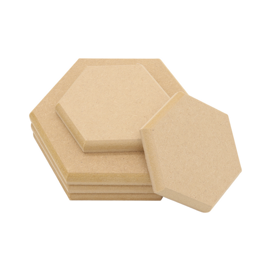 MDF Hexagon Shape Round Top Edge