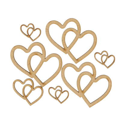 MDF Hollow Double Heart S3