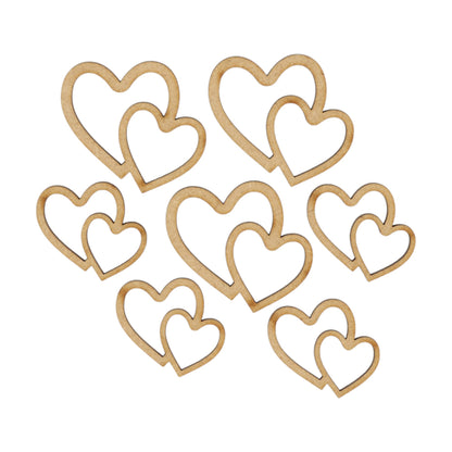 MDF Hollow Double Heart S4