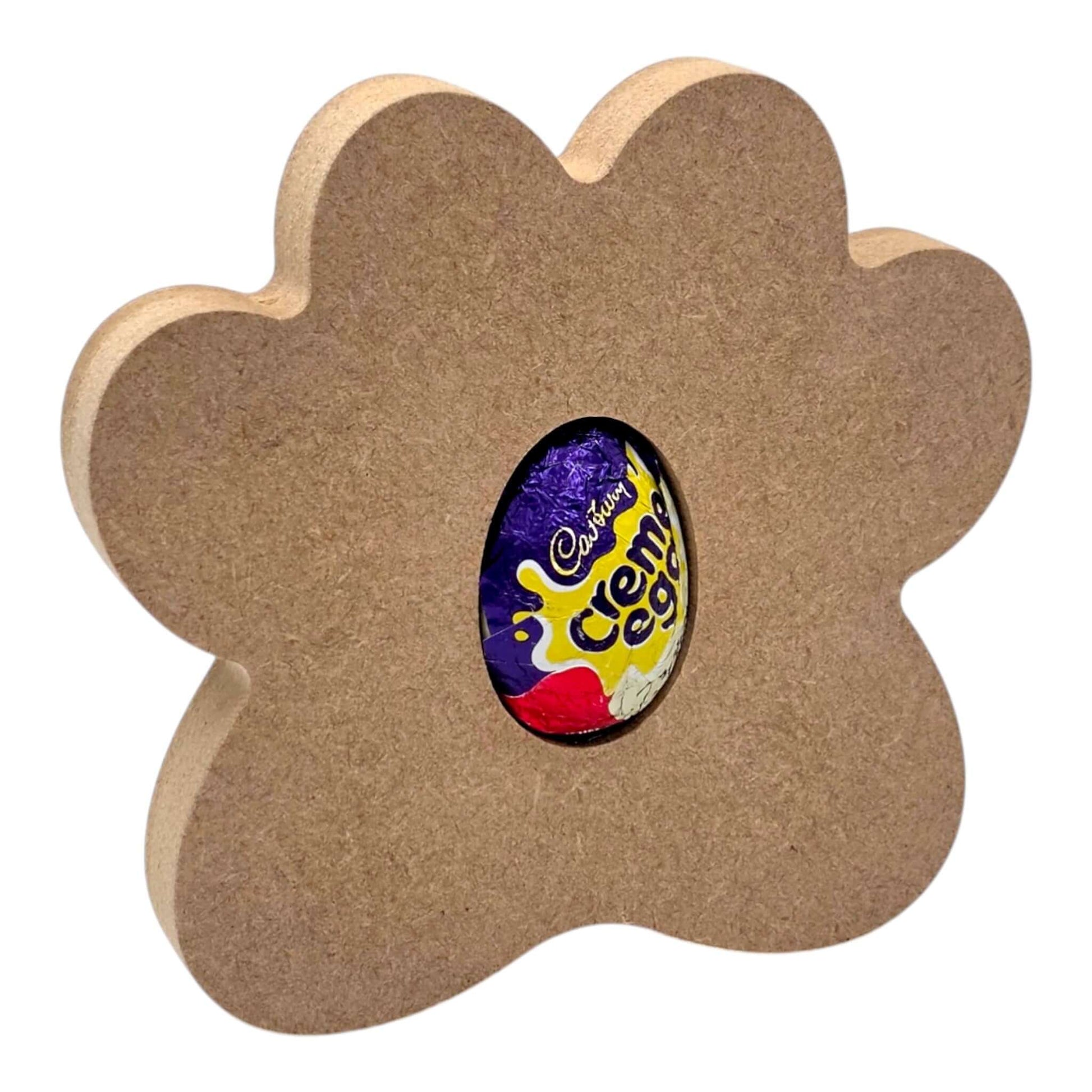 Paw Print Easter Egg Holder displaying a Cadbury Cream Egg, perfect for pet lovers this Easter.