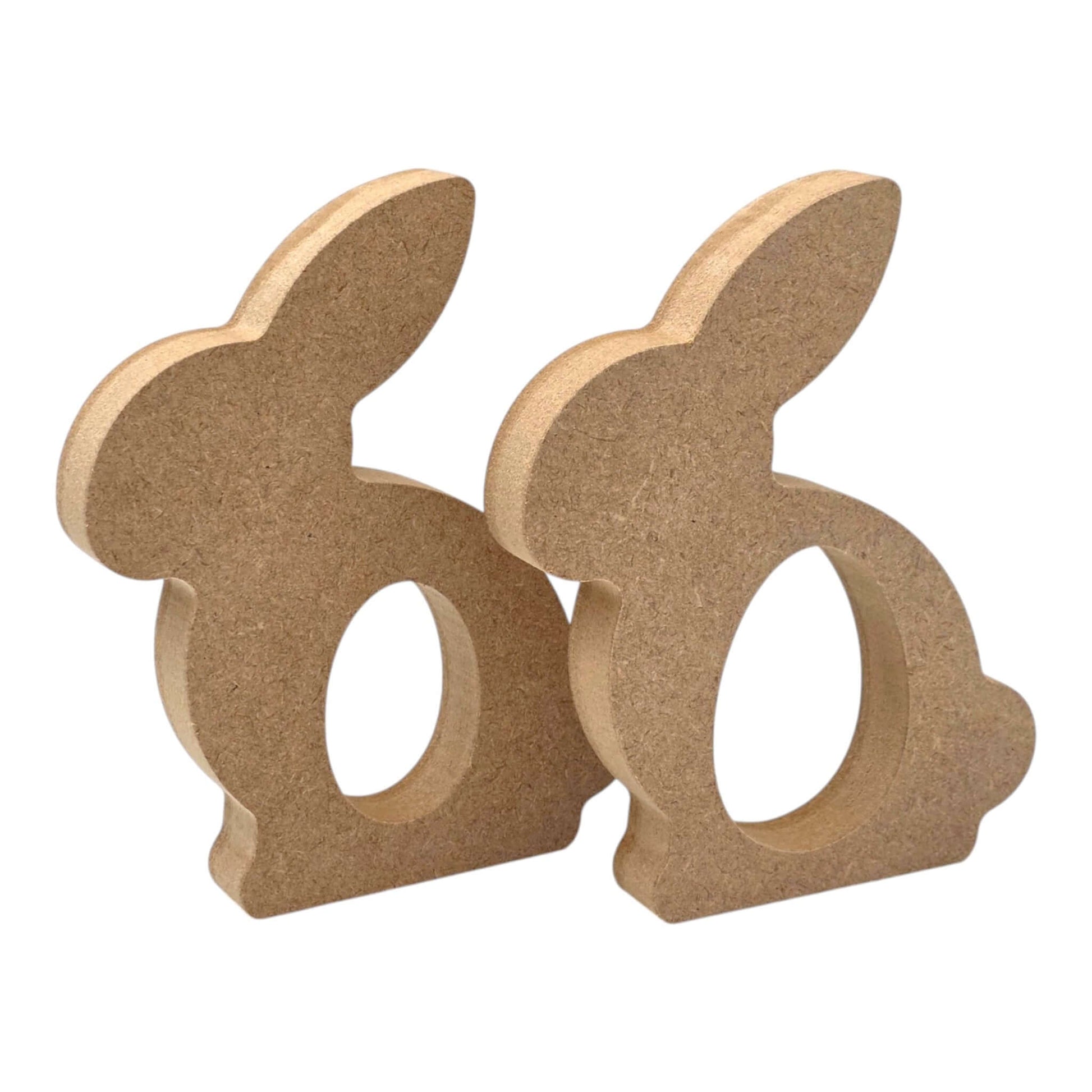 Sitting Rabbit Easter Egg Holder: adorable wooden bunny-shaped design perfect for Easter celebrations.