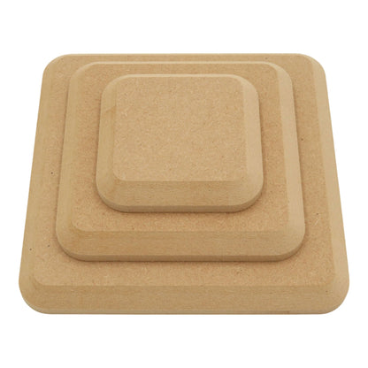 Mdf Rounded Two Edge MDF Square Shape / Rounded Corners Chamfer Edge / CNC Routed Craft ...