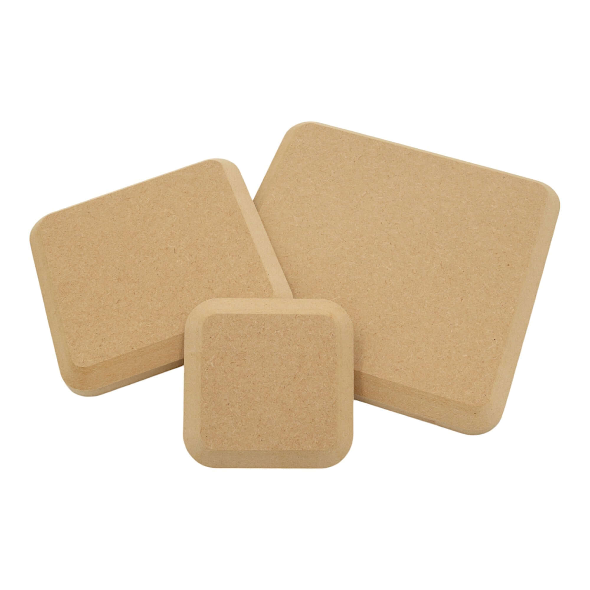 Mdf Rounded Two Edge MDF Square Shape / Rounded Corners Chamfer Edge / CNC Routed Craft ...