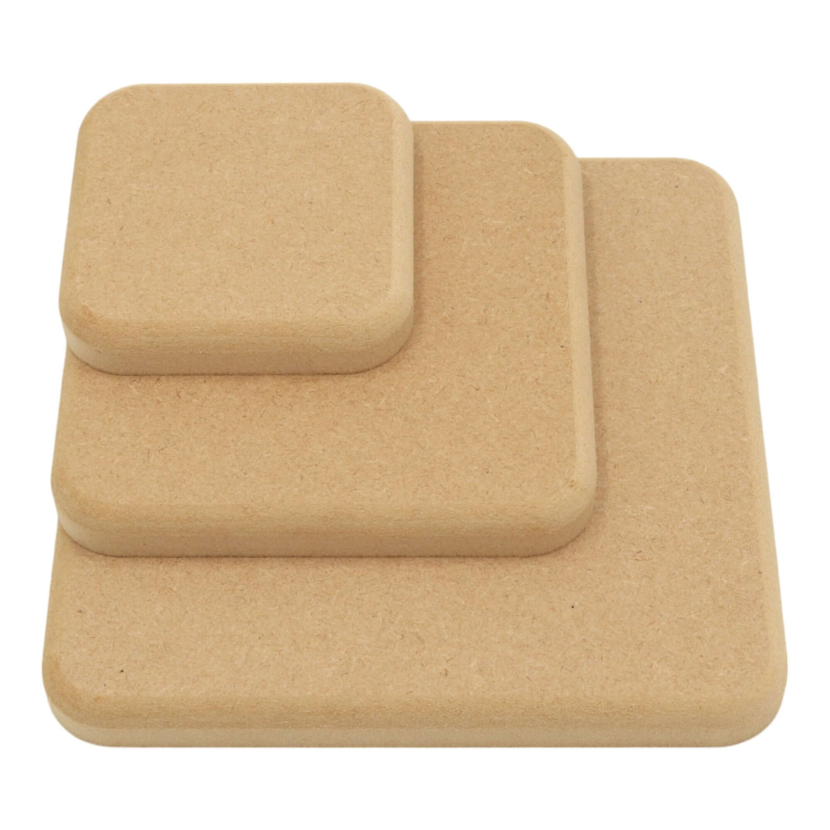 Mdf Rounded Two Edge MDF Square Shape / Rounded Corners - Round Top Edge / CNC Routed Craft ...