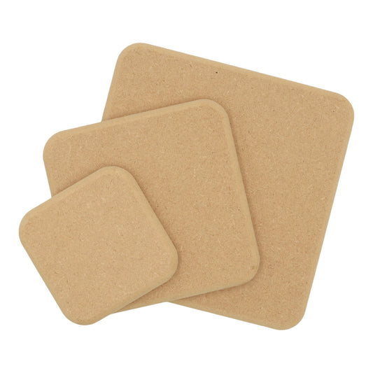 MDF Square Shape / Rounded Corners - Round Top Edge