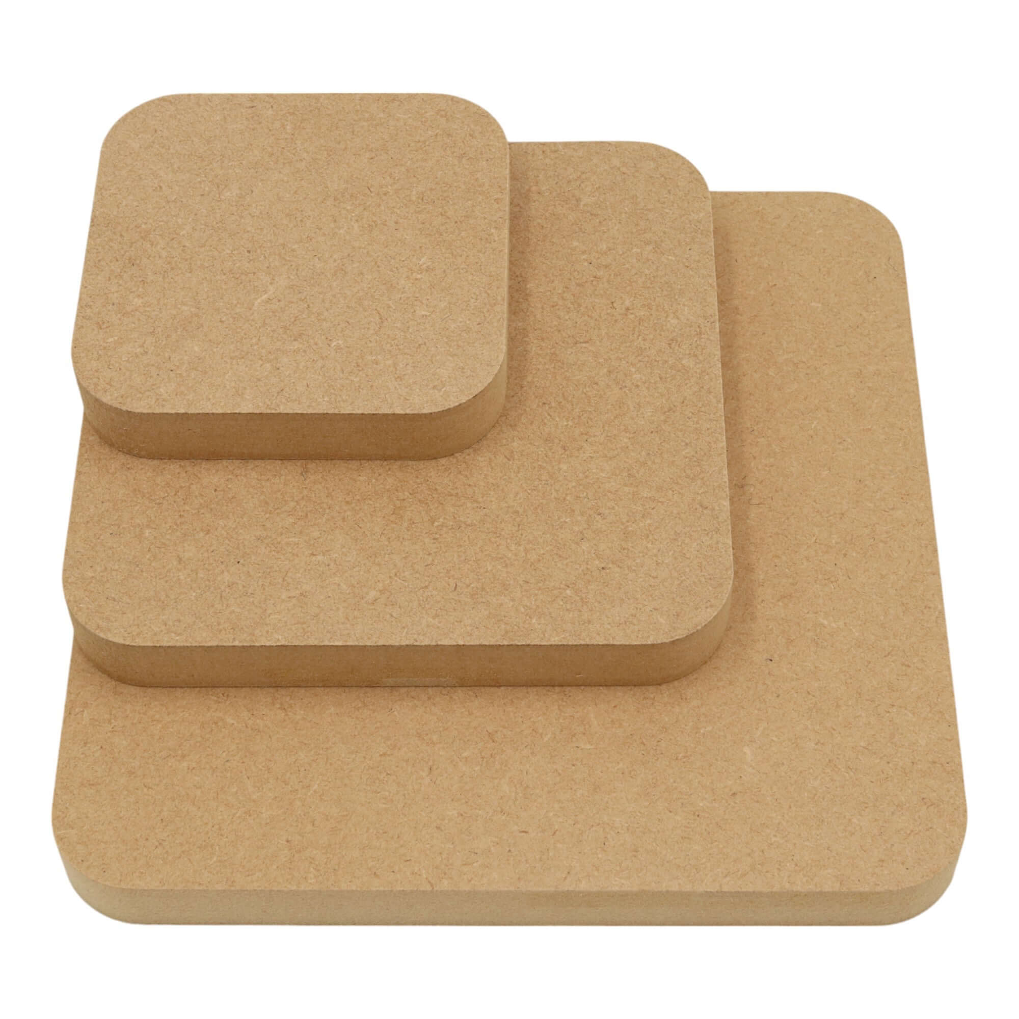 Square Routed Sides MDF Square Shape / Rounded Corners - Square Edge / CNC Routed Craft ...