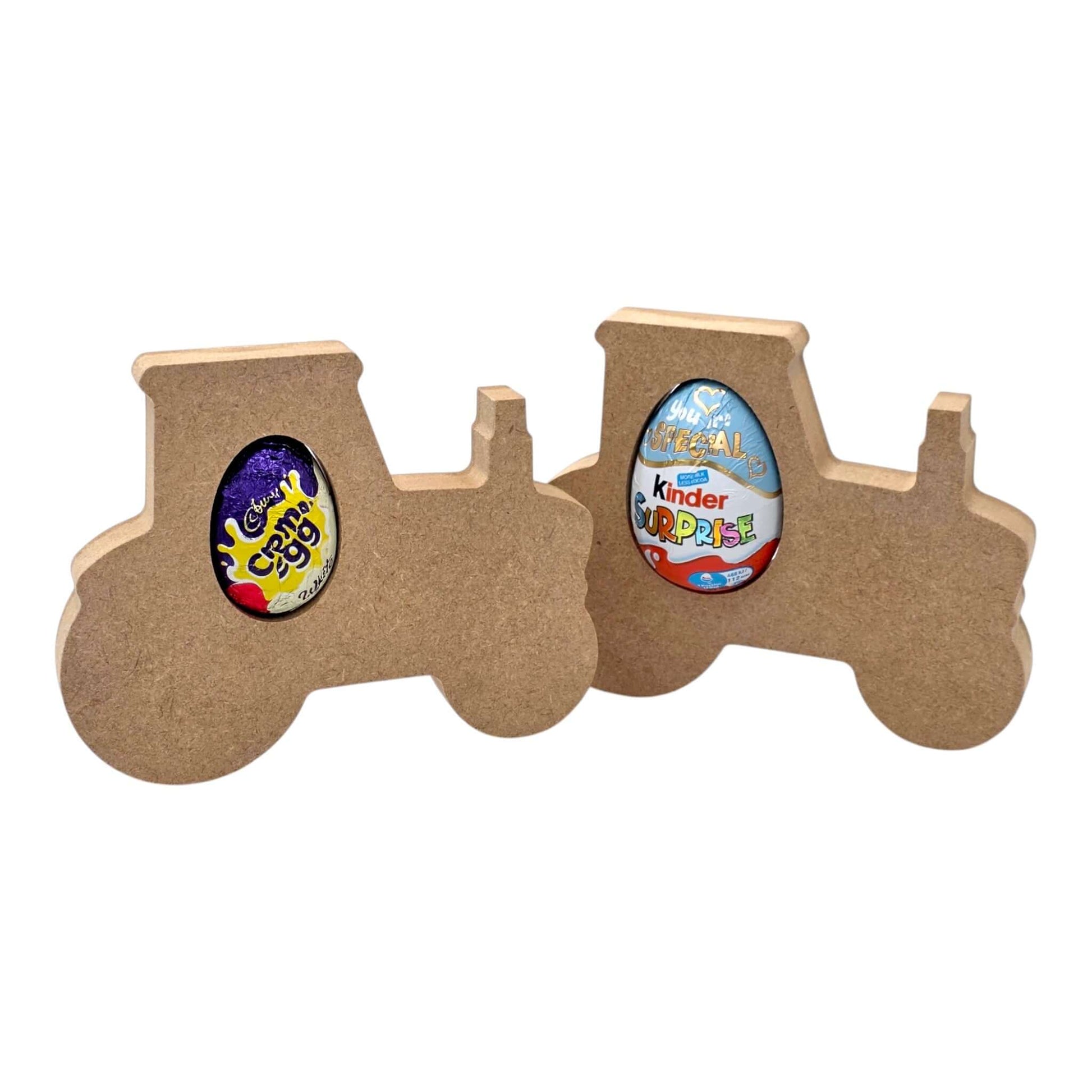 Tractor Easter Egg Holder displaying Easter treats in a farm-themed design, perfect for little farmers.