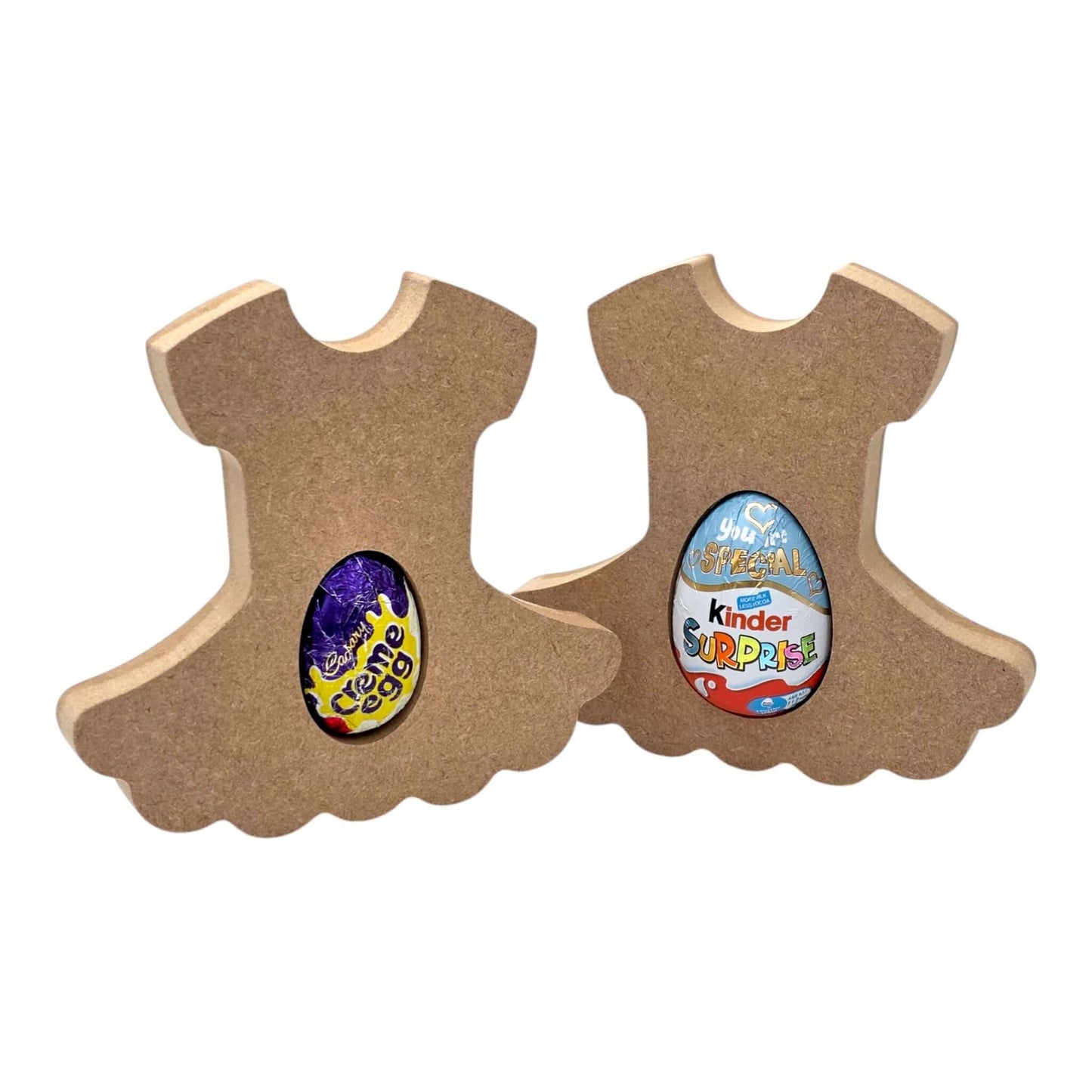 Ballet Tutu Easter Egg Holder showcasing two eggs in a graceful tutu silhouette design for Easter celebrations.