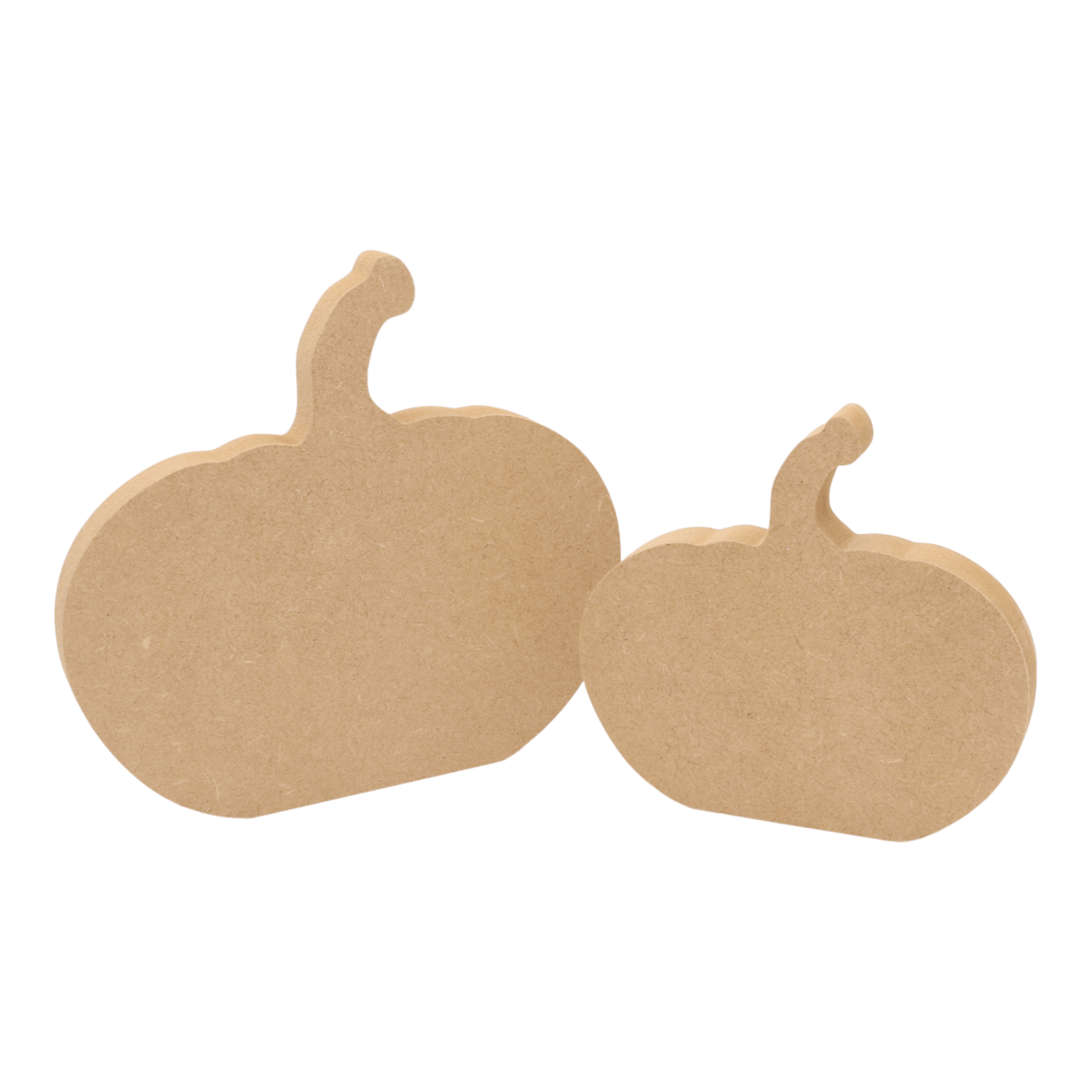 CNC routed freestanding pumpkin shapes made from MDF, quality craft shapes for DIY projects.