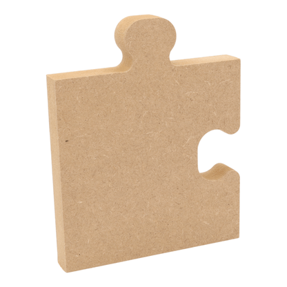 CNC routed freestanding corner puzzle piece shapes made from MDF, quality craft shapes for DIY projects.