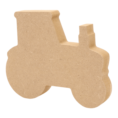 CNC routed freestanding tractor shapes made from MDF, quality craft shapes for DIY projects.