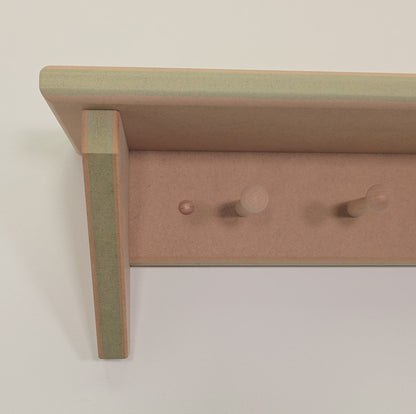 Modern Shaker Peg Shelf - Handmade Ready to Paint