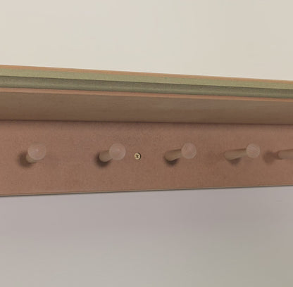 Handmade Traditional Shaker Peg Shelf - Ready to Paint