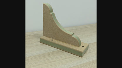 Handmade Shaker Gallows Bracket with Backplate - Style 1