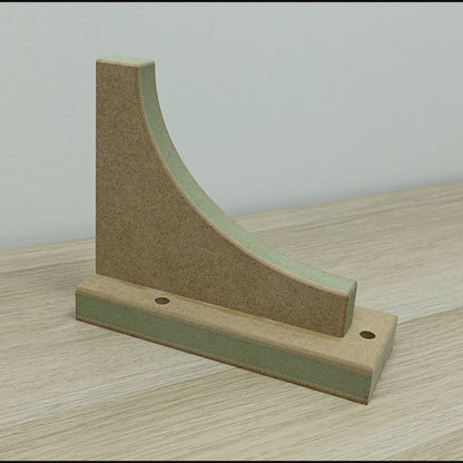 Shaker Gallows Bracket with Backplate - Style 3