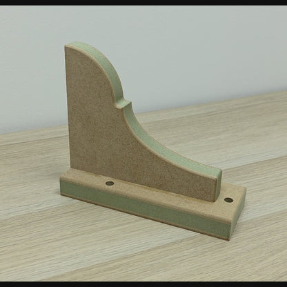 Shaker Gallows Bracket with Backplate - Style 6