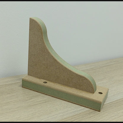 Shaker Gallows Bracket with Backplate - Style 2