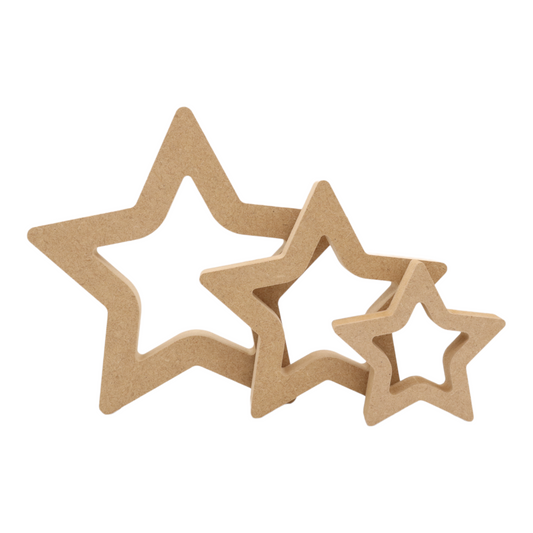 MDF Freestanding Hollow Star Shape